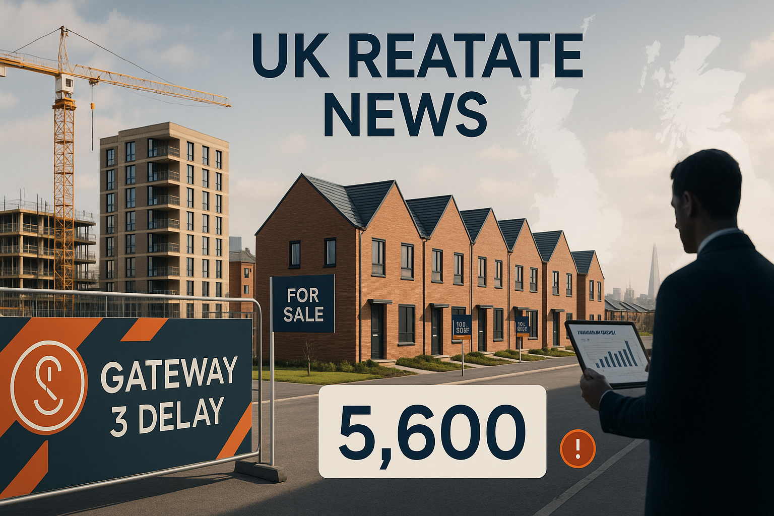 UK Property market update, Gateway 3 delays leave 5600 homes empty and what it means for UK Real Estate