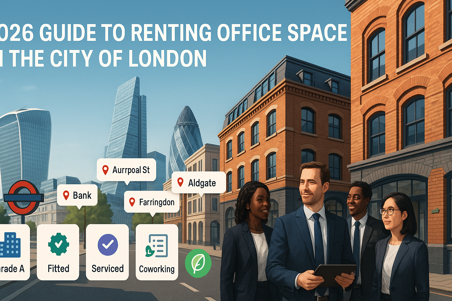 Offices to Rent City of London in 2026: Areas, Office Types, Flexible Deals and Costs